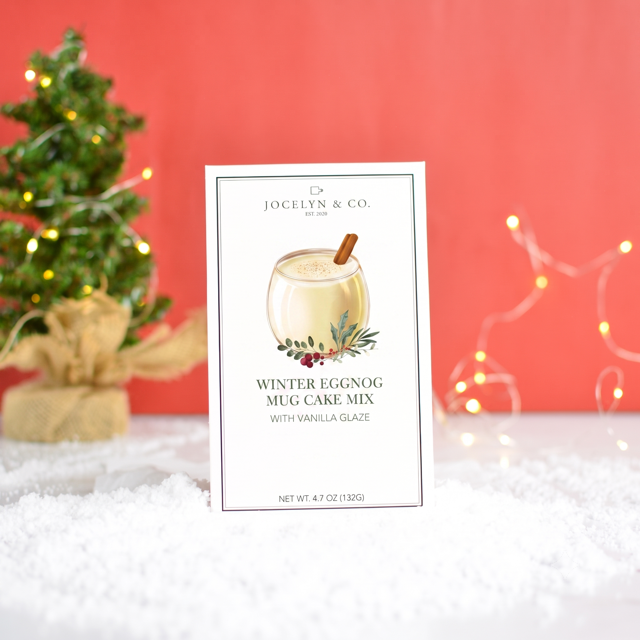 Winter Eggnog Mug Cake Mix with Glaze
