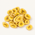 Sweetened Banana Chips, styled as a small pile on warm ivory