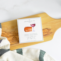 Jocelyn & Co. Cabernet Sauvignon Cheddar Cheese Spread — square box