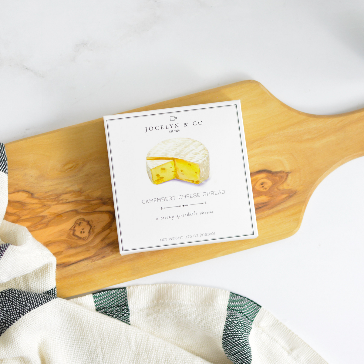 Jocelyn & Co. Camembert Cheese Spread — square box