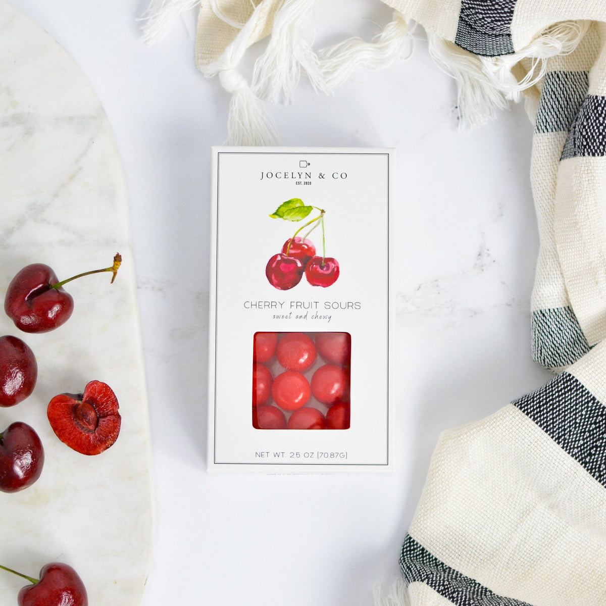 Jocelyn & Co. Cherry Sours — rectangular box