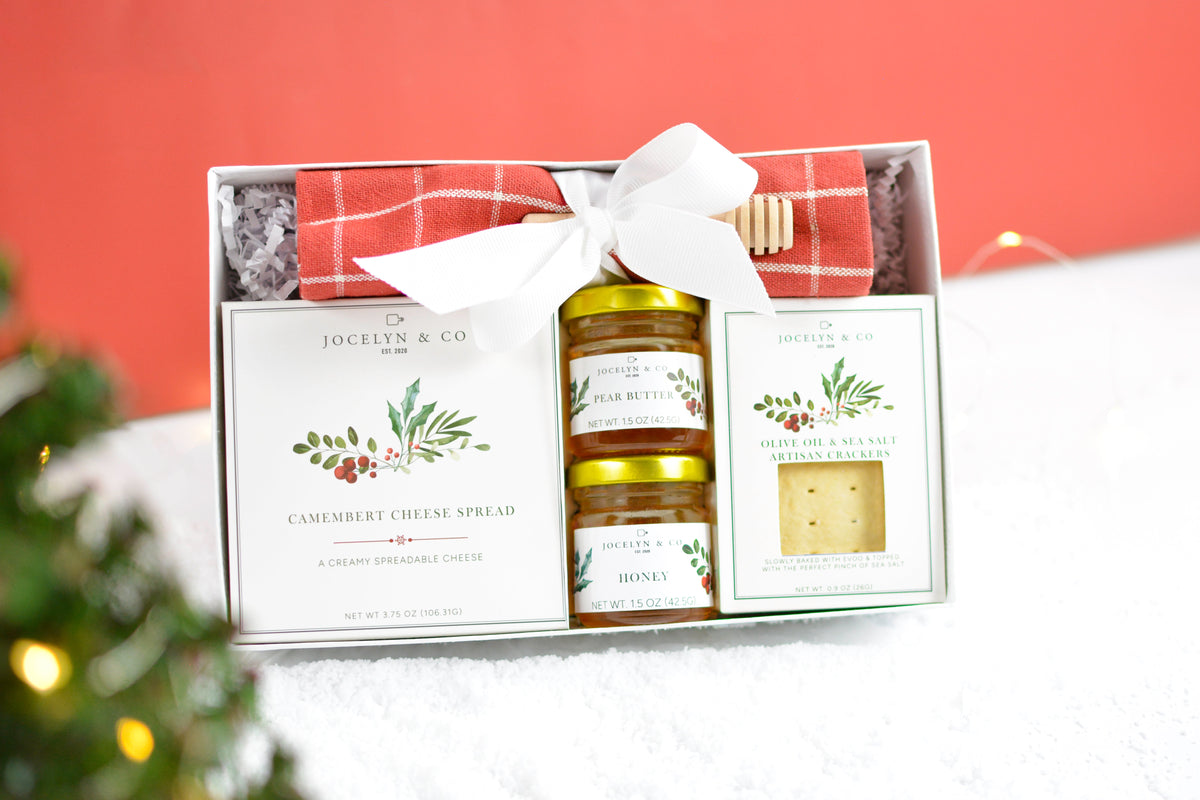 Jocelyn & Co. Holiday Camembert Gift Box — gift box or crate