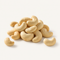 Organic Cashews, styled as a small pile on warm ivory