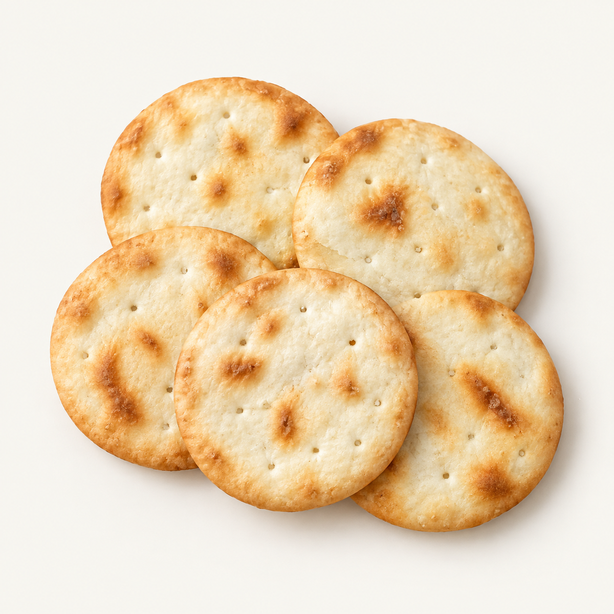 Water Crackers, loose pieces on warm ivory